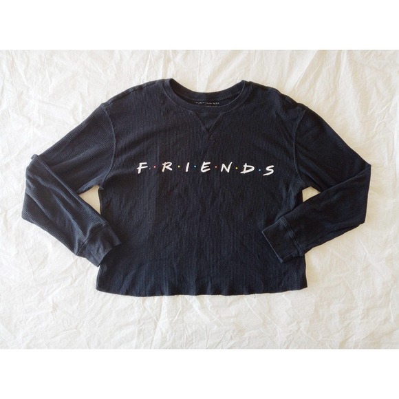 Macy's Tops - Friends TV Series x Love Tribe Long Sleeve Thermal Crop Top